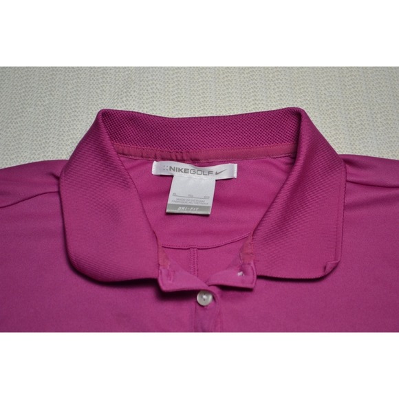 Nike Golf Dri-FIT Polo Shirt Womens Extra Large XL Pink Short Sleeve Top Tennis - Picture 3 of 6